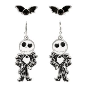 Disney's Nightmare Before Christmas Jack Skellington and Bats Earring Set